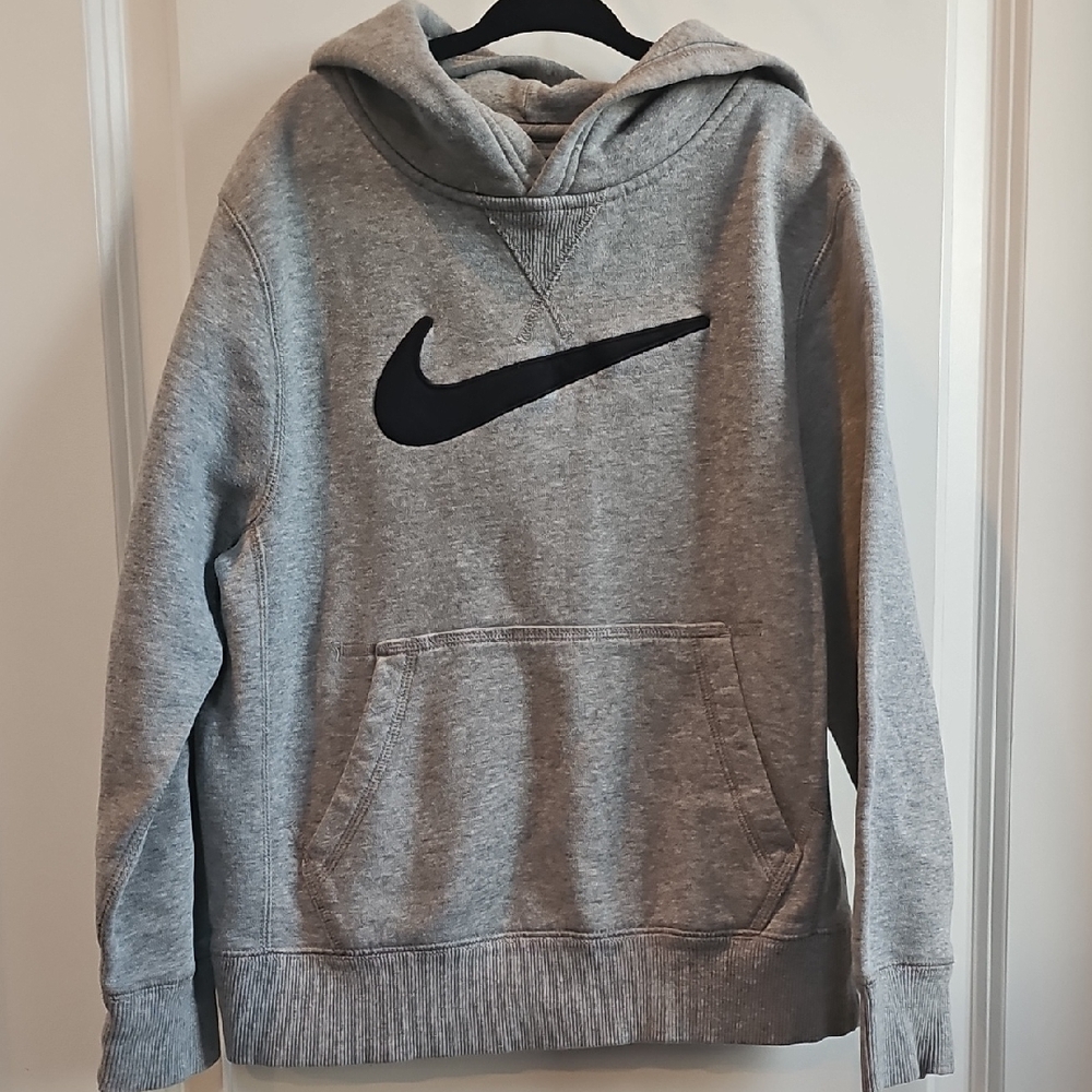 Nike Gray Hoodie with Black Swoosh